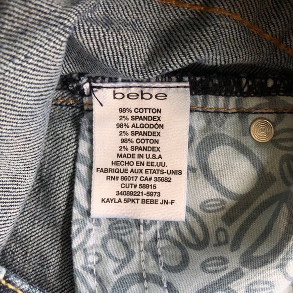 Bebe Jeans Bebe Flare Pink Rhinestones Embellishment 24 Poshmark